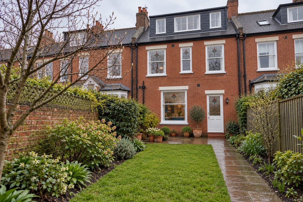 Rear garden, the garden looking back toward the house - 4-bedroom terraced house in Balham