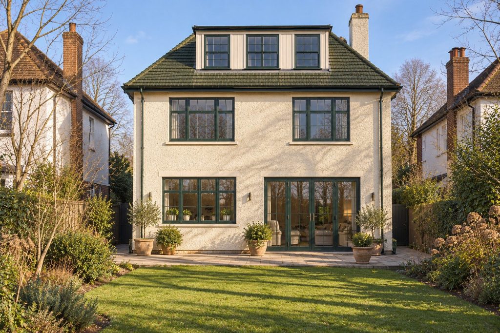 Rear garden, rear elevation seen from the garden - 6-bedroom detached house in Putney