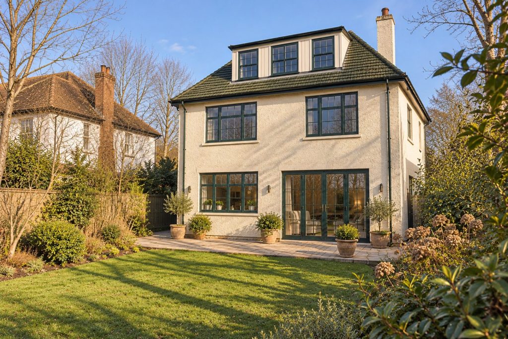Rear garden, the garden looking back toward the house - 6-bedroom detached house in Putney