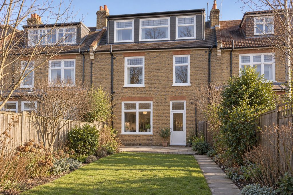Rear garden, rear elevation seen from the garden - 4-bedroom terraced house in Brixton