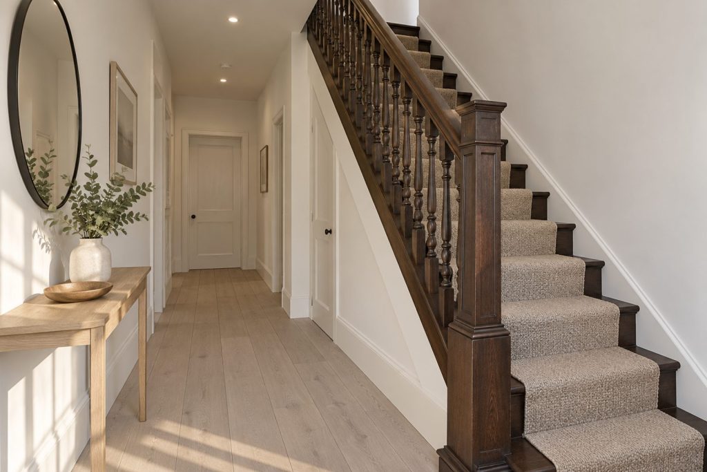 Hall, wide view from the doorway - 4-bedroom terraced house in Brixton