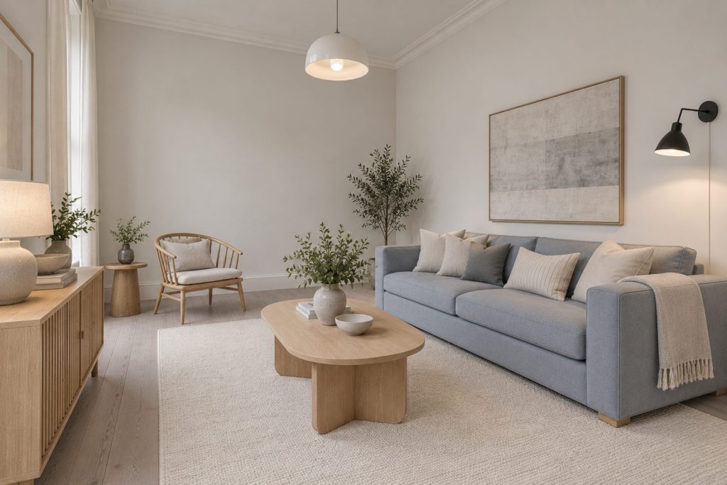 Sitting room, view from the opposite corner - 3-bedroom flat in Wandsworth