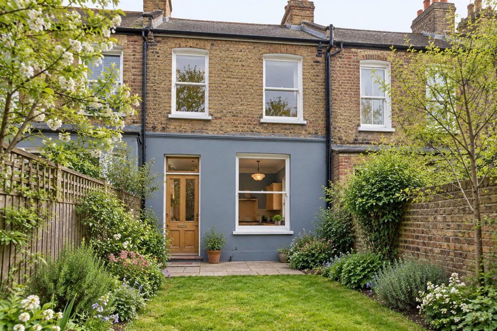 Rear garden, rear elevation seen from the garden - 3-bedroom terraced house in Earlsfield