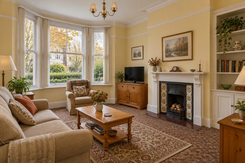 Sitting room, wide view from the doorway - 2-bedroom maisonette in Wandsworth