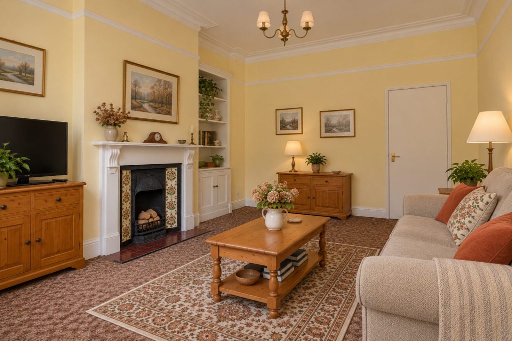 Sitting room, view toward the window - 2-bedroom maisonette in Wandsworth