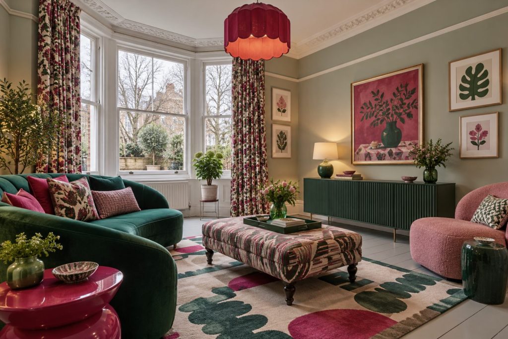 Sitting room, wide view from the doorway - 3-bedroom flat in Wandsworth