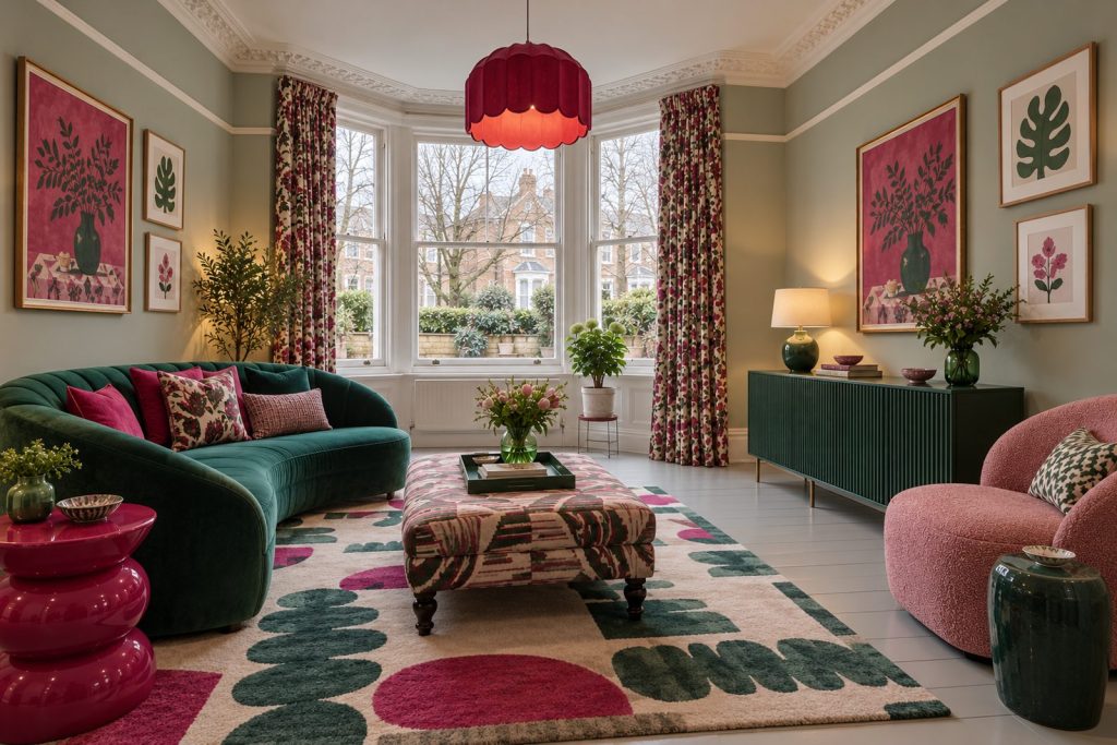Sitting room, view from the opposite corner - 3-bedroom flat in Wandsworth