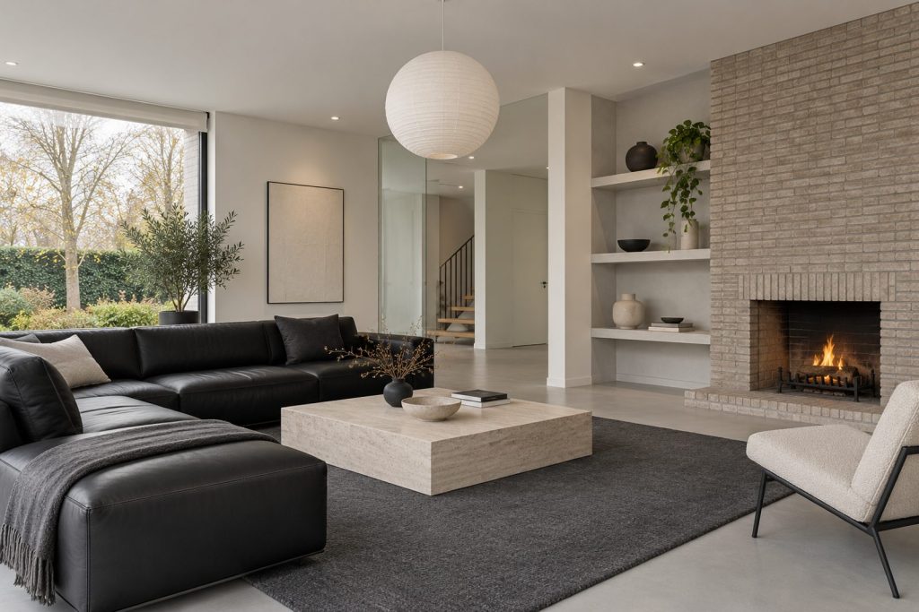 Living room, wide view from the doorway - 5-bedroom detached house in Clapham