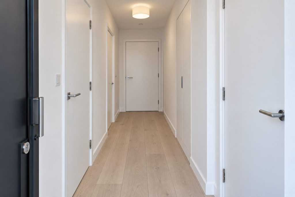 Entrance hall, wide view from the doorway - 3-bedroom flat in Fulham