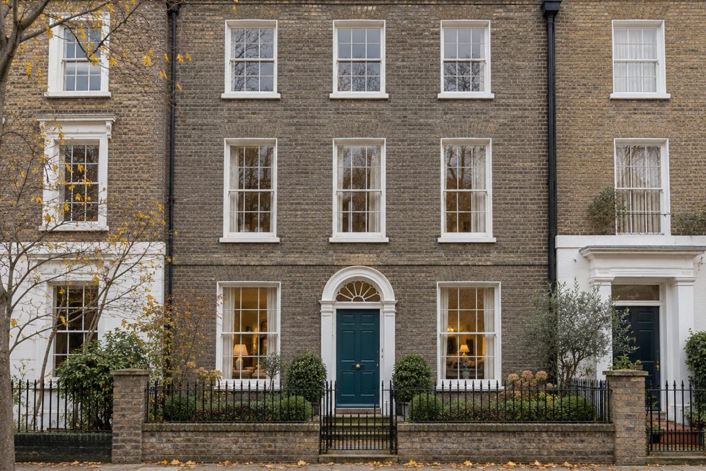 Front exterior, eye-level view of the front elevation - 5-bedroom town house in Putney