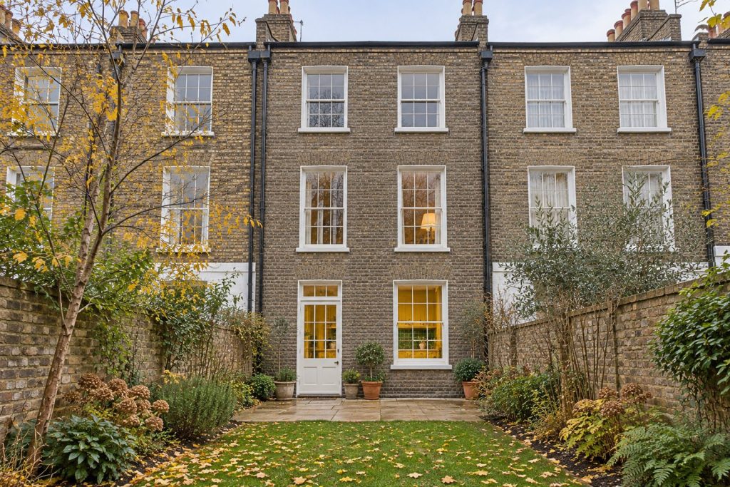 Rear garden, rear elevation seen from the garden - 5-bedroom town house in Putney