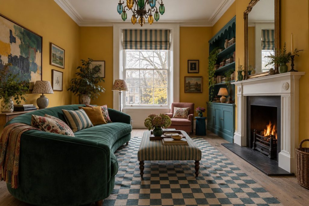 Drawing room, wide view from the doorway - 5-bedroom town house in Putney