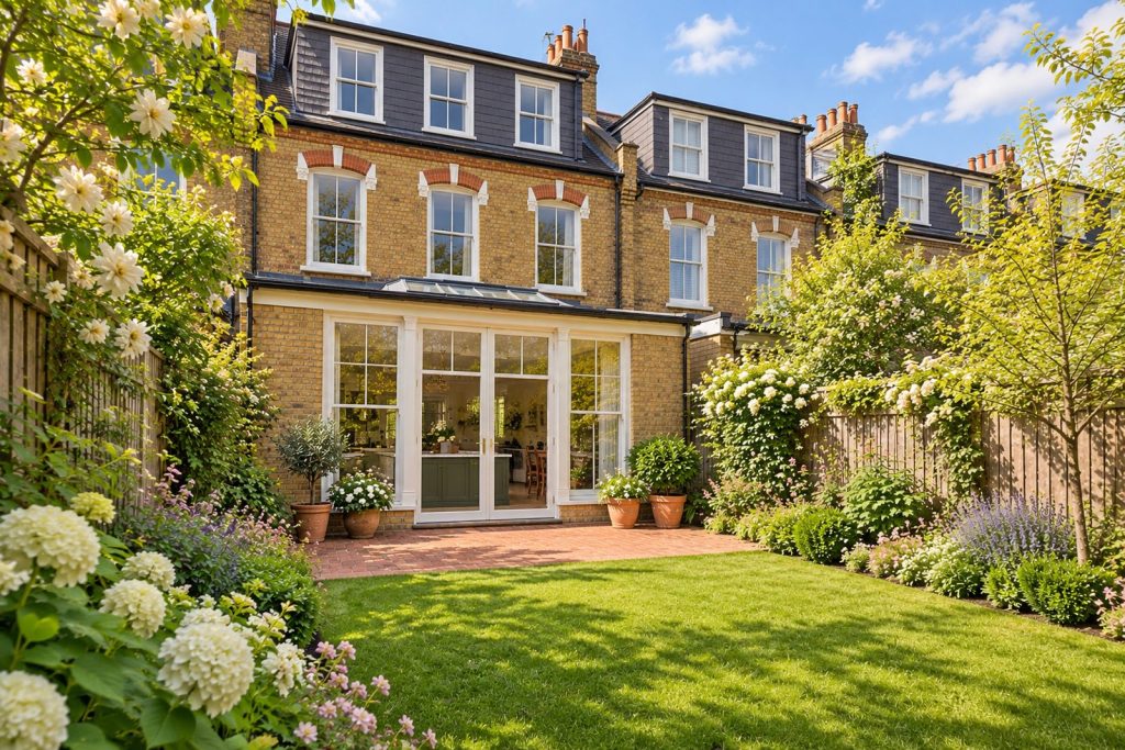 Rear garden, the garden looking back toward the house - 4-bedroom terraced house in Tooting