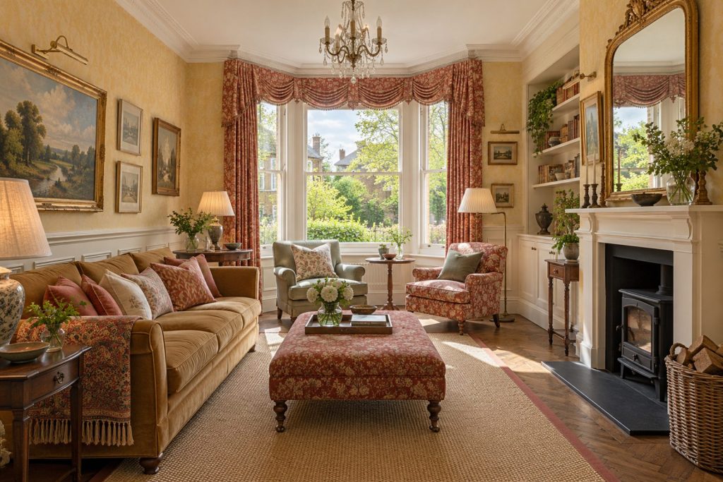 Sitting room, wide view from the doorway - 4-bedroom terraced house in Tooting