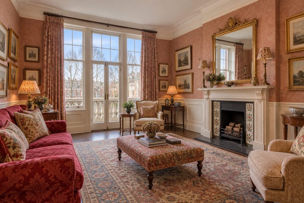 Sitting room, wide view from the doorway - 3-bedroom flat in Brixton