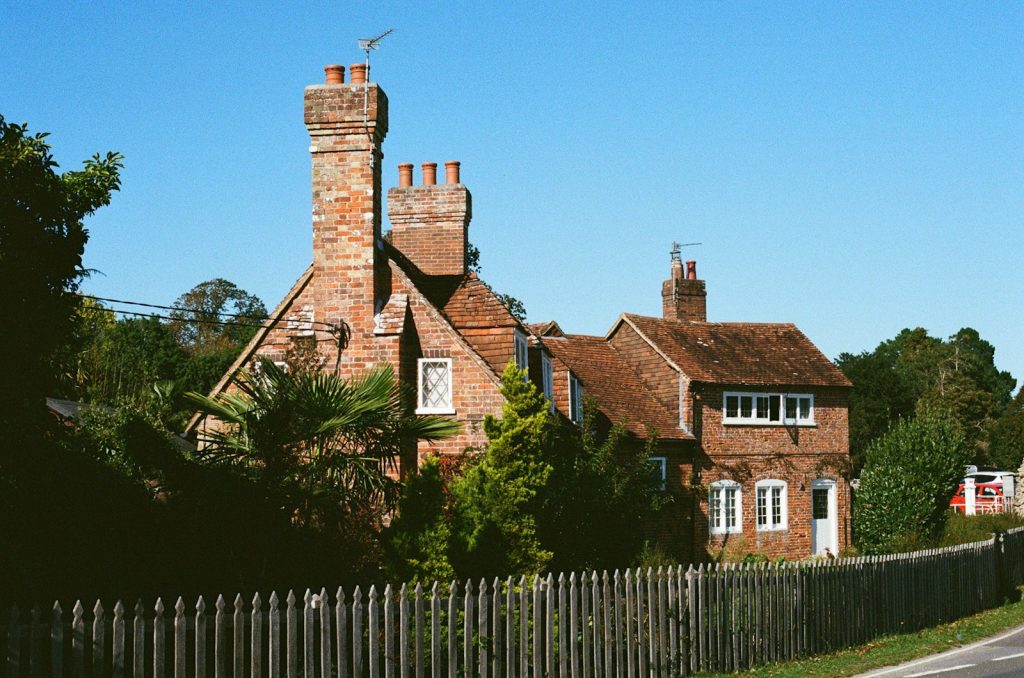 A detached house seen from the front
