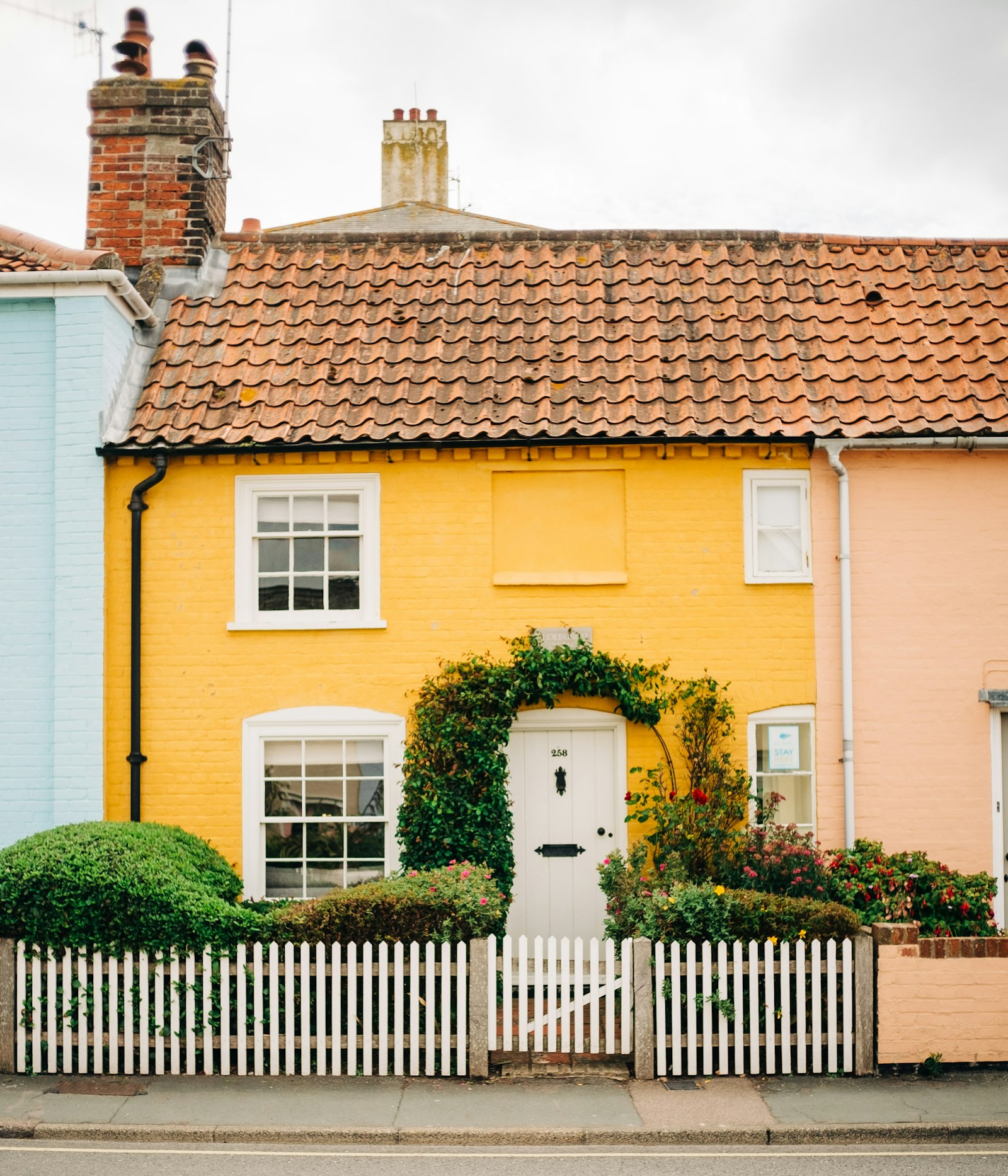 A cottage with a garden